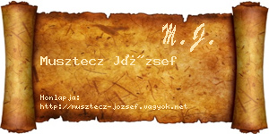 Musztecz József névjegykártya