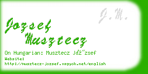 jozsef musztecz business card